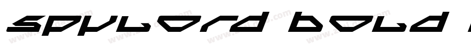 Spylord Bold Italic字体转换